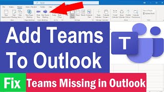 Teams Meeting Button Missing in Outlook  How To Add Microsoft Teams To Outlook TeamsMeetingAddin [upl. by Hayikat]