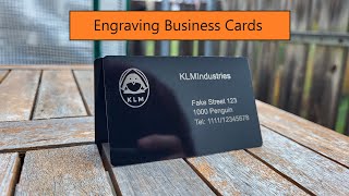 How to make your own Business Cards Laser Engraving [upl. by Yesac]