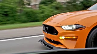 2018 Mustang gt 6mt vs 2020 tuned 10 speed mustang gt 10spd gets the Hit [upl. by Demona559]