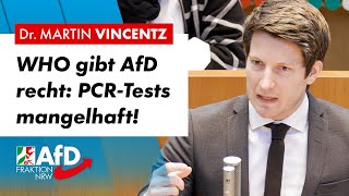 WHO gibt AfD recht PCRTests mangelhaft – Dr Martin Vincentz AfD [upl. by Thorley]