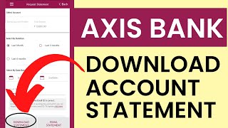 How to Download Axis Bank Statement  Axis Bank [upl. by Norval]