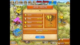 Farm Frenzy 3 Madagascar level 41 only GOLD Веселая ферма 3 Мадагаскар Уровень 41 Золото [upl. by Lacsap173]