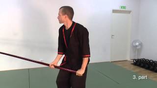 Wing Tsun Luk Dim Boon Kwun Form  slow motion training sequence  Pole Form [upl. by Arihsak]