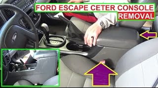 Ford Escape Center Console Removal and Replacement 2001 2002 2003 2004 2005 2006 2007 [upl. by Eelahc734]