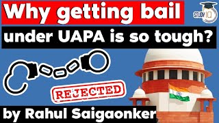 Unlawful Activities Prevention Act  UAPA  explained  Why getting bail under UAPA is difficult [upl. by Elaynad111]