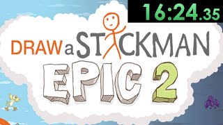 Lets Speedrun Draw A Stickman Epic 2 [upl. by Natsirhc]