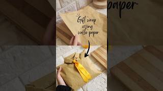 Gift wrap from waste paper bag🎁✨️ giftwrapping artfromwaste giftwrappingideas [upl. by Leinad]