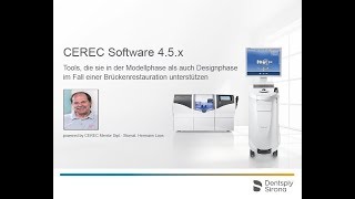 CEREC SW 45x Tools in der Modell und Designphase im Fall einer Brückenrestauration [upl. by Anabelle]