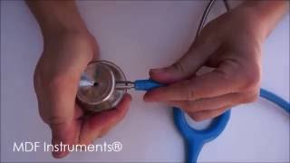 How to Replace the Headset and Tubing on a MDF® Instruments Stethoscope [upl. by Emmalyn712]