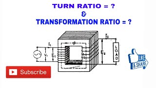 2 TURN RATIO AND TRANSFORMATION RATIO IN A SINGLE PHASE TRANSFORMER [upl. by Annayram548]