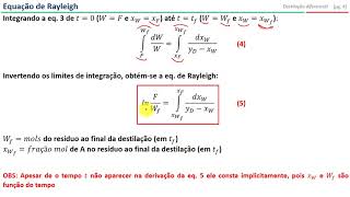 Destilação Diferencial  Equação de Rayleigh [upl. by Nnylf482]