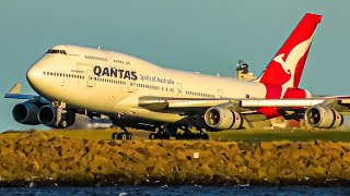 120 QANTAS Boeing 747 LANDINGS amp TAKEOFFS Worldwide  Farewell Boeing 747s [upl. by Stephan746]