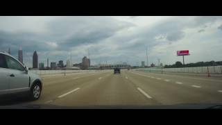 Driving Across the New George V Voinovich Bridges  Downtown Cleveland Ohio [upl. by Omlesna]