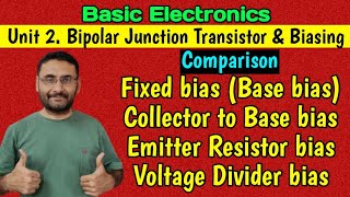 Transistor Biasing Methods  Comparison  BEBTech 1st year  Basic Electronics  in हिन्दी [upl. by Chuu641]