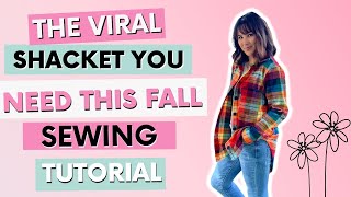 The Viral Shacket You Need  Sew the Connie Casual Shacket Pattern Today [upl. by Nraa]