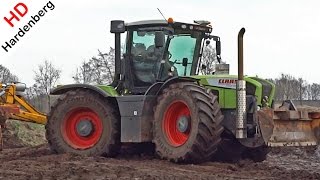 Land leveling  Claas Xerion 3300 Trac VC  Egaliseren  Kootwijkerbroek  Verhoef  2017 [upl. by Havstad]