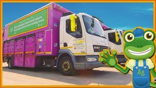 Recycling Trucks For Children  Geckos Real Vehicles [upl. by Allemat78]