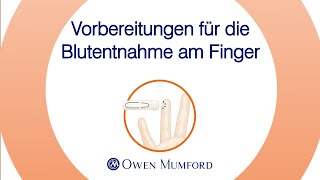 Vorbereitungen für die Blutentnahme am Finger [upl. by Ichabod]