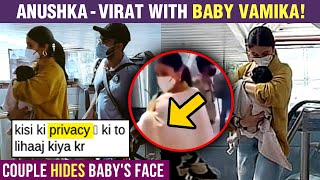 Anushka Sharma  Virat Kohli Spotted With Baby Vamika Social Media Users ANGRY REACTION [upl. by Oeniri152]