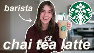 How To Make A Starbucks Chai Tea Latte At Home  by a barista [upl. by Ysak]