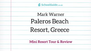 Review of Mark Warner Holidays Paleros Beach Resort Greece [upl. by Epps]