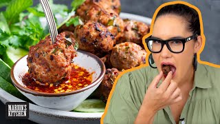 Crispy golden spicy Thai Meatballs  Marions Kitchen [upl. by Odnomyar]