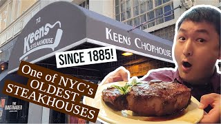 The MASSIVE MUTTON CHOP at NYCs Keens Steakhouse [upl. by Oiluig436]