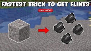 How to Get Flints in Minecraft BedrockPEJava  EASY TRICK [upl. by Nnylirej940]