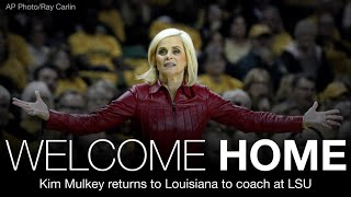 Watch LSU introduces Kim Mulkey as womens basketball head coach [upl. by Alyehs]