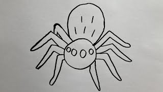 Kolay Örümcek Çizimi  Örümcek Nasıl Çizilir  How to Draw a Spider [upl. by Assennav]