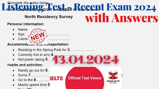 IELTS Listening Actual Test 2024 with Answers  13012024 [upl. by Thar]