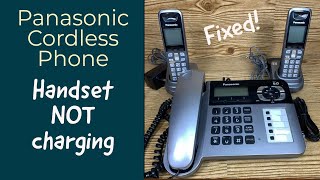 Panasonic cordless phone handset not charging KXTG1061 answering machine with KXTGA106 handsets [upl. by Frieder]