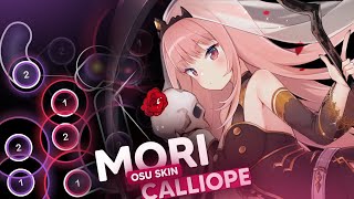 Mori Calliope  osu skin showcase by dizzyatlovich [upl. by Esenahs951]