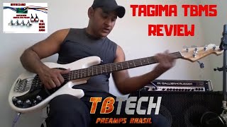 Review ContrabaixoTAGIMA TBM5 Circuito Ativo TB TECH [upl. by Anoblav]