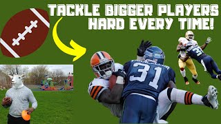 THE TRUTH TO TACKLING BIGGER PLAYERS  HOW TO TACKLE IN FOOTBALL  YOUTH FOOTBALL TACKLING [upl. by Caffrey145]