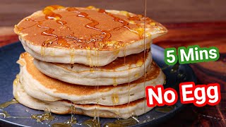 5 Mins Banana Pancake Recipe  NO EGG  Eggless Healthy 3 Ingredient Banana Pancakes [upl. by Aneekas]