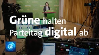 Grüne veranstalten ersten digitalen Parteitag in Deutschland [upl. by Ainnet]