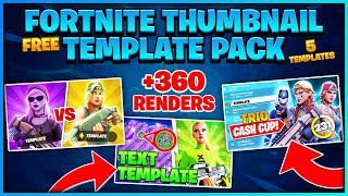 Free Fortnite Thumbnail Template Pack  3D Render Pack  FREE Photoshop Download [upl. by Clayborn500]