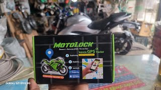 Motolock gps tracker setup  Motorcycle security system Bangladesh  gps tracker price in Bangladesh [upl. by Goddord]