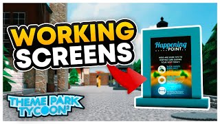 How To Build WORKING SCREENS In Theme Park Tycoon 2 Tutorial [upl. by Dumm]