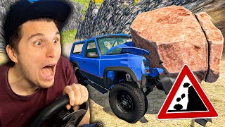 Was passiert wenn ein 5000KG Stein mein Auto trifft  BeamNG [upl. by Atinit]