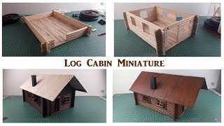 Log Cabin Miniature  Balsa amp Popsicle Sticks [upl. by Mcnutt]