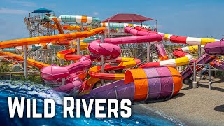 New Water Park in California Wild Rivers Irvine  All Water Slides POV [upl. by Richart13]