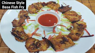 Quick and Easy Basa Fish Fry  Chinese Style Basa Fish Recipe  Indian Chinese  Fish Starters [upl. by Kamat]