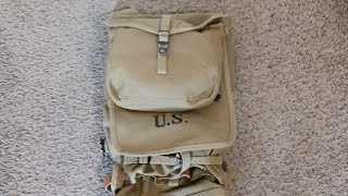 WW2 AMERICAN M1928 HAVERSACK DETAILSHOW TO [upl. by Coke384]