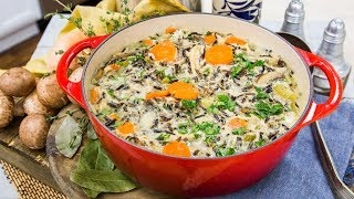 Creamy Chicken amp Wild Rice Soup  Home amp Family [upl. by Ailegnave151]