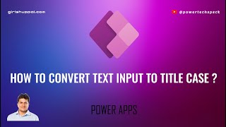 How to convert text inputs text to Title Case [upl. by Lillian]