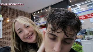 ASMR SLEEP MASSAGE  Asmr Head Massage On Young Handsome Customer Asmr Female Barber [upl. by Raine853]