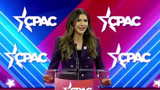 Gov Kristi Noems Speech at CPAC 2024 [upl. by Ahsiadal]