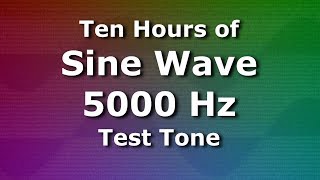 5 kHz Sine Wave Pure Test Tone for Ten Hours  5000 Hz [upl. by Rehoptsirhc]